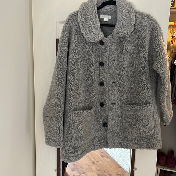 Gray teddy coat - Picture 2 of 4
